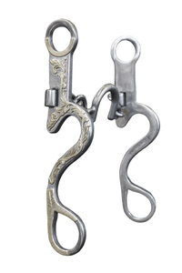 Cowpuncher 220 is a cavalry bit with 7 3/4" loose cheeks and chain port mouthpiece