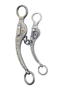Cowpuncher 227 is a floral 7" shank with a chain mouthpiece bit