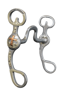 Cowpuncher 228 is a 6" loose cheek bit with a square port mouthpiece