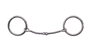 Cowpuncher 82 is a 1/4" twisted wire snaffle.
