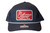Navy Oliver 112 ball cap with red patch.