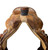 Front image of used 17" Tad Sanders ranch cutter saddle.