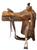Right image of used 17" Tad Sanders ranch cutter saddle.