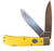 Moore Maker Yellow Double Lock Trapper Knife
