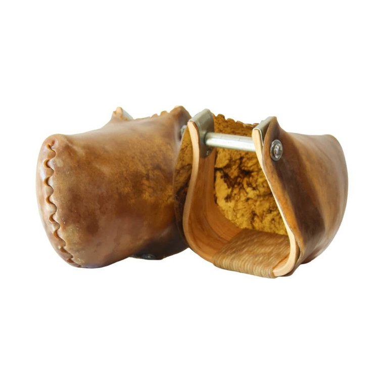 Set of rawhide tapaderos made by Bill Elliot.