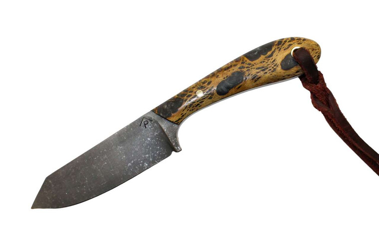 Rafter P drop point blade with cholla handle.