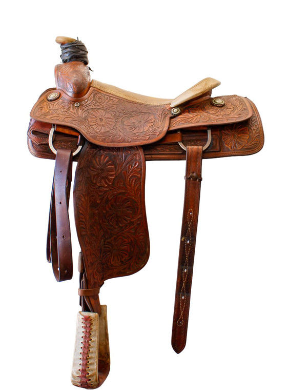 left side of used Brad McClellan saddle