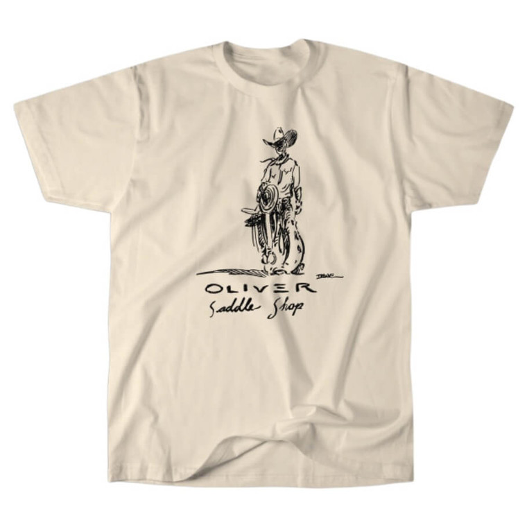 Teal Blake Cowboy T-Shirt in natural