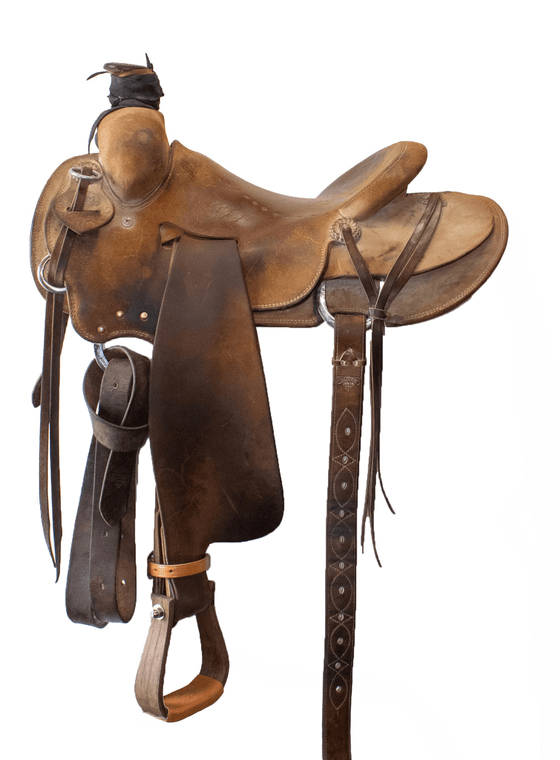 Left side of used Oliver Saddle #3412.