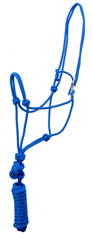 Montana Cincha Blue Rope Halter with Clip.