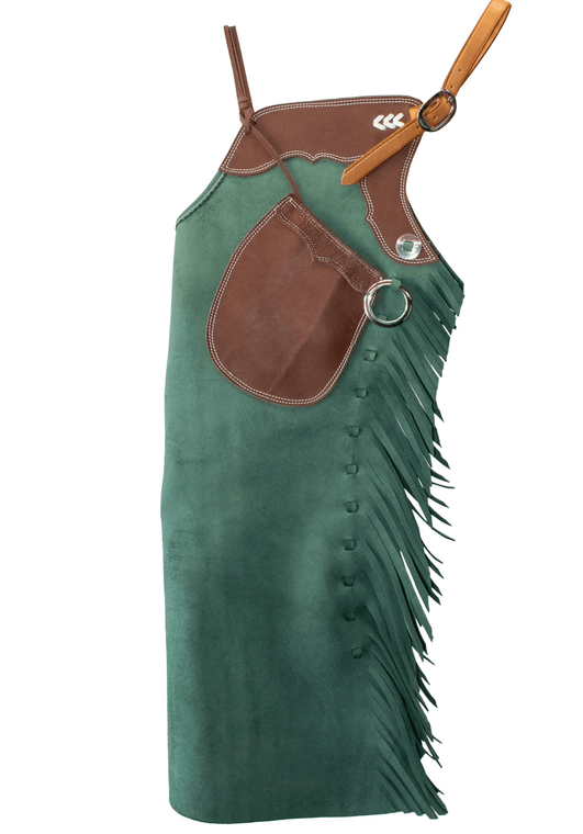 Left leg of new Oliver zippered Arizona Bells 26" x 38" in green.