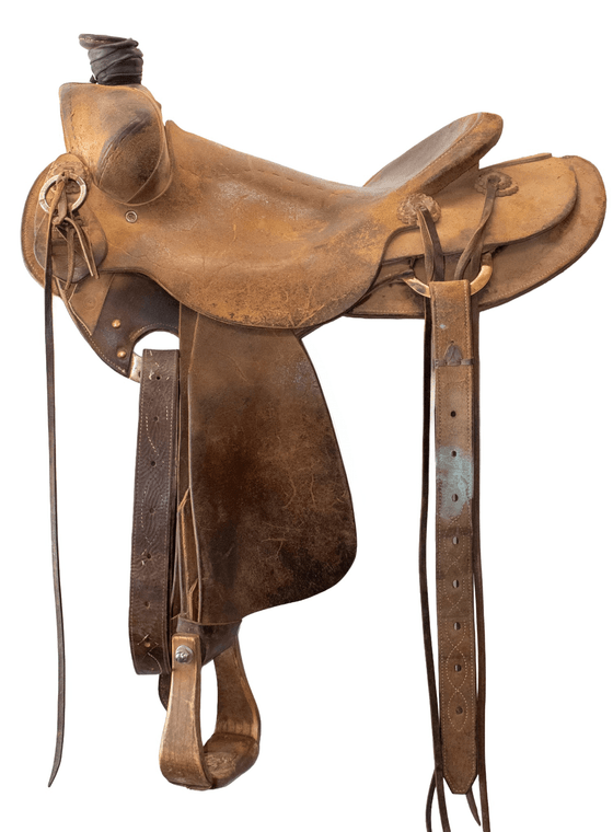 Used 16 1/2" Justin Cargill saddle #3426