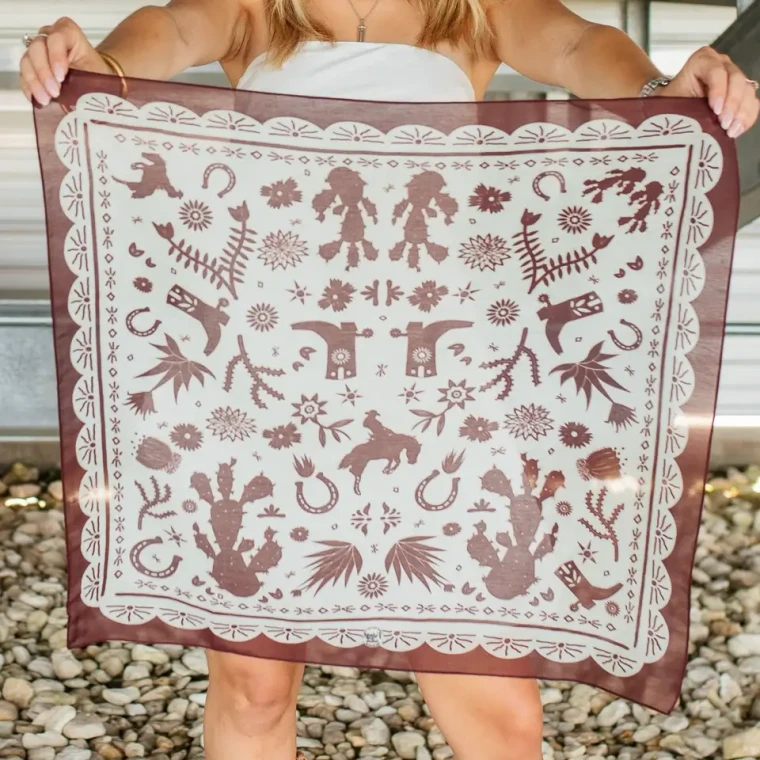 Game Day Down South Doily - Maroon Bandana