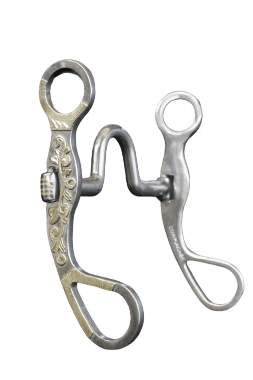 Cowpuncher 215 bit has 6 1/4" cheek with solid nice port mouthpiece.