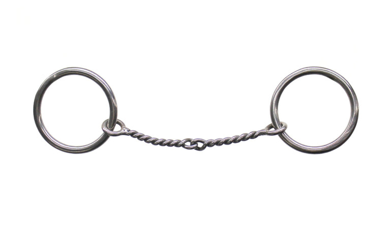 Cowpuncher 82 is a 1/4" twisted wire snaffle.