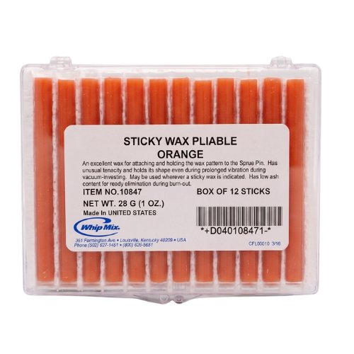 Whip Mix STICKY WAX PLIABLE BOX 12 - Whip Mix