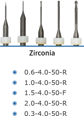 AMM-520/AMD-500S Pro Zirconia Milling Burs