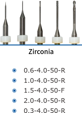 AMM-520/AMD-500S Pro Zirconia Milling Burs