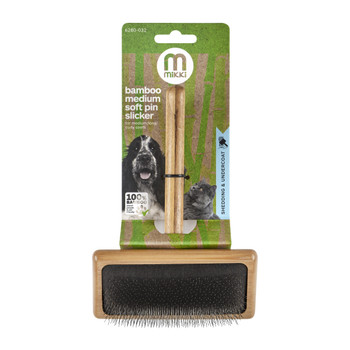 BAMBOO SOFT PIN SLICKER - MEDIUM