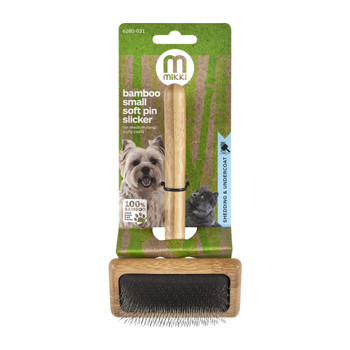 BAMBOO SOFT PIN SLICKER - SMALL