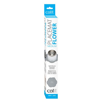 CAT IT FLOWER PLACEMAT GREY - MEDIUM