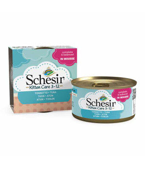 Schesir Kitten Can Mousse 3-12 Tuna Wet Food 85g (Min Order - 6pcs)