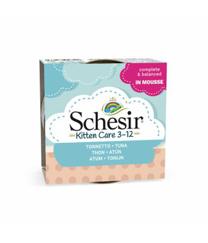 Schesir Kitten Can Mousse 3-12 Tuna Wet Food 85g (Min Order - 6pcs)