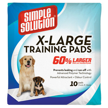 28" x 30" Pads
60% larger than our standard pads
110% more absorbent than economy pads
Accelerates training time by encouraging instinctive elimination
Guards against odors by inhibiting the growth of microorganisms
Absorbent core draws in wetness to prevent messy tracking
Five-layer construction traps more urine for repeat use or for larger-breed pets