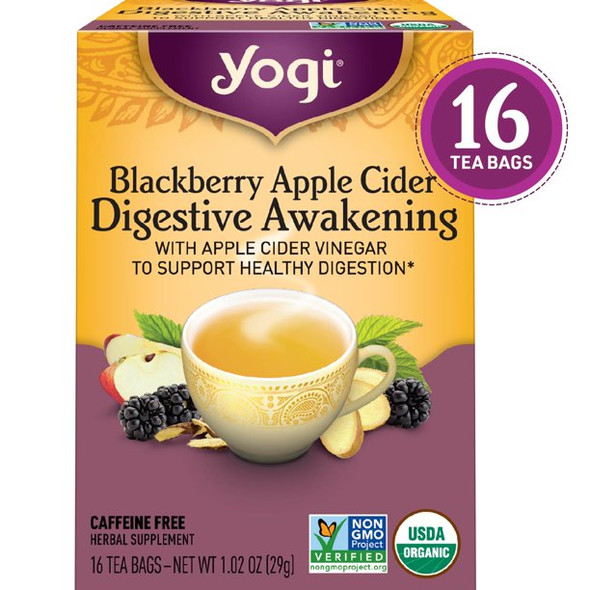 YOGI TEA BLACKBERRY APPLE CIDER DIGESTIVE AWAKENING