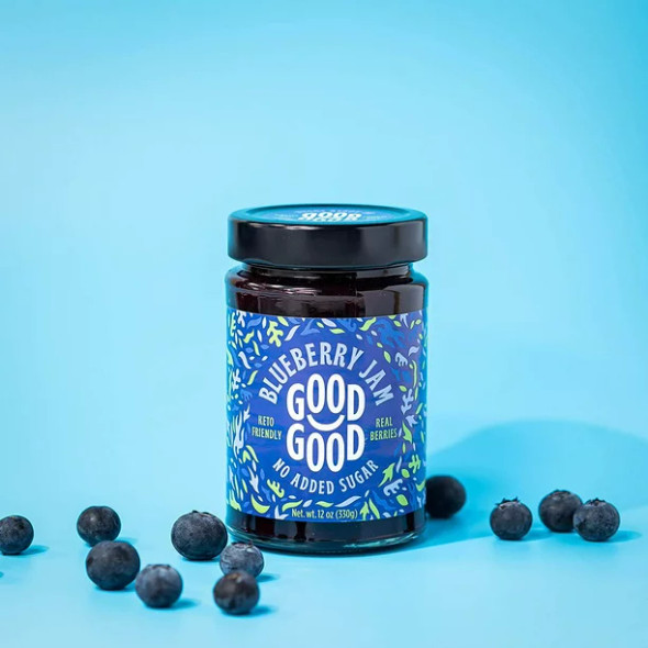 Good Good Keto Friendly Sweet Blueberry Jam, 12oz is suitable for a multitude of diets. (Keto, Diabetic, Vegan). Good Good would like consumers to enjoy their jams without the worry of increasing blood sugar levels. Satisfy your sweet cravings, while maintaining healthy weight loss or fitness stability. All of our natural sweeteners carry the sweet taste with zero, or very few calories. By utilizing erythritol, our sweetened jams contain all natural ingredients, while still that delivering excellent flavor.We believe that life should be sweet, but without any added sugar.
Good Good Keto-Friendly Sweet Blueberry Jam, 12oz
Keto Friendly
Gluten Free 
Vegan
Dairy Free 
Plant Based
Natural Ingredients