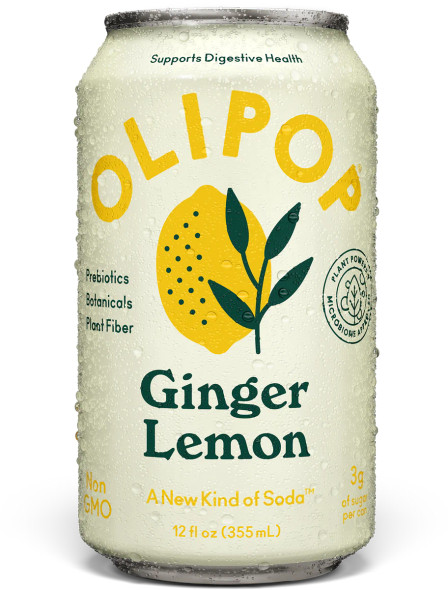 Olipop Ginger Lemon 12 Fl oz