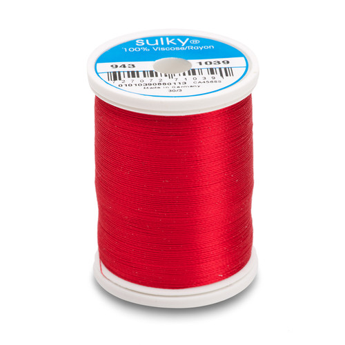 Sulky 40 wt 250 Yard Rayon Thread - 942-1147 - Xmas Red – Carolina