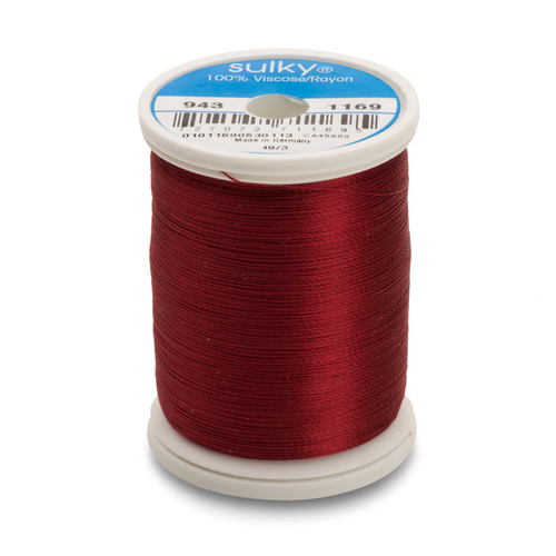 Sulky 40 wt 250 Yard Rayon Thread - 942-1147 - Xmas Red – Carolina