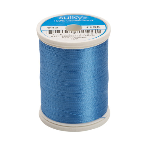 Sulky 40 Wt. Rayon Thread- Black - 5,500 yd. Jumbo Cone