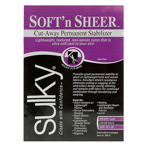 wash away non-woven stabilizer backing for