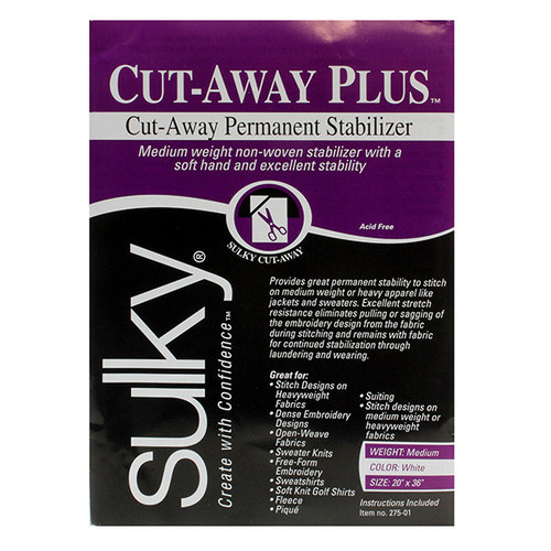 2.4 oz Black Cutaway Embroidery Backing Stabilizer