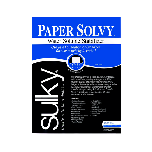 How to apply & remove Sulky Sticky Fabri-Solvy - transfer an embroidery  pattern template onto fabric 