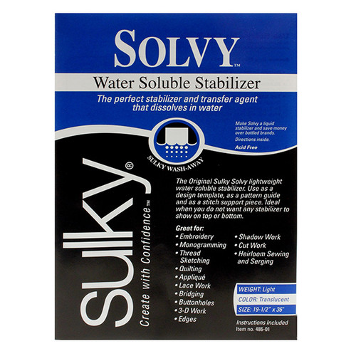 Aquafilm Solvy- Water Soluble Stabilizer 8 x 25 yds