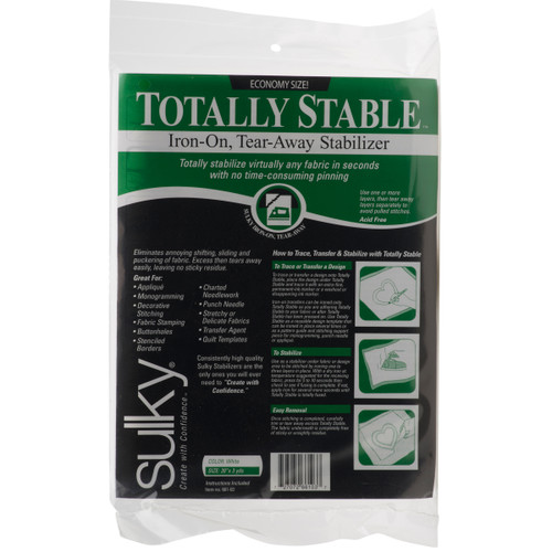 Soft and Stable White 100% Polyester Stabilizer. - 810233020825