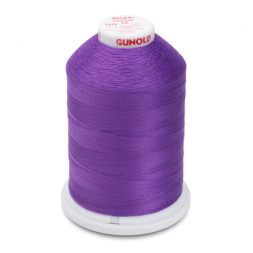 Sulky 12 Wt. Cotton Thread - Med. Purple - 2,100 yd. Jumbo Cone