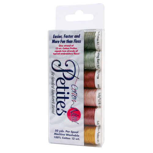 Sulky Sampler 12wt Cotton Petites 6-pkg-neutrals Assortment