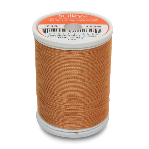 Sulky 12 Wt. Cotton Thread - Deep Ecru - 2,100 yd. Jumbo Cone