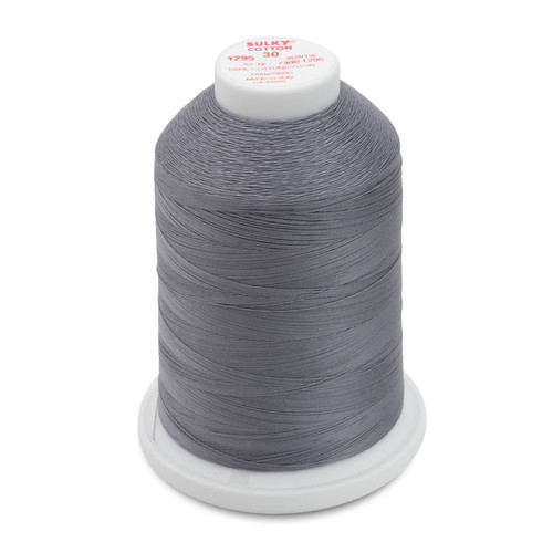 Sulky 12 Wt. Cotton Thread - Sterling- 2,100 yd. Jumbo Cone