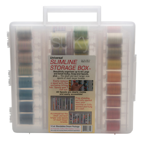 Universal Slimline Thread Storage Box - 12 Wt. Cotton Blendables