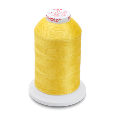 Sulky 40 Wt. Poly Deco Thread  - Yellow - 5,500 yd. Cone