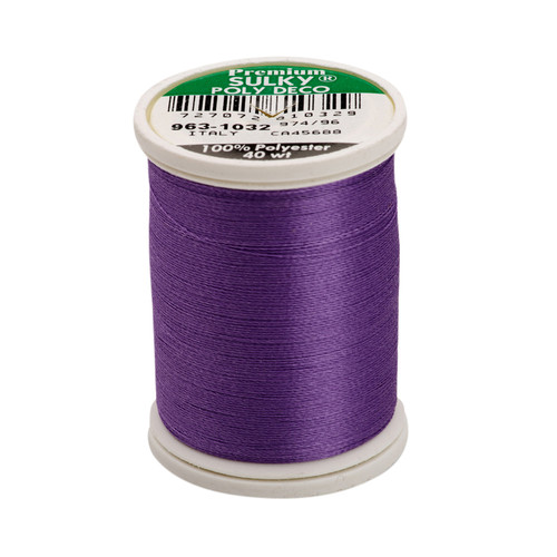 Sulky 12 Wt. Cotton Thread - Med. Purple - 2,100 yd. Jumbo Cone