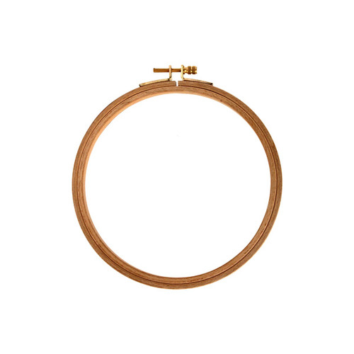 Essentials by Leisure Arts Wood Embroidery Hoop 8 Bamboo - wooden hoops  for crafts - embroidery hoop holder - cross stitch hoop - cross stitch  hoops