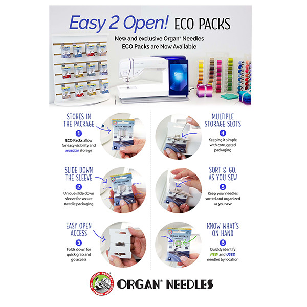 Organ Jeans Needles - 5 Pack (Choose Size)