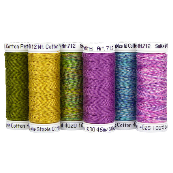 12 wt. Cotton Petites Thread - Garden Gate Cross Stitch Sampler by Carolyn  Manning - 50 yd. Spools