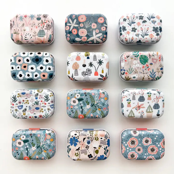 Magnetic Needle Tin - Floral Assorted
